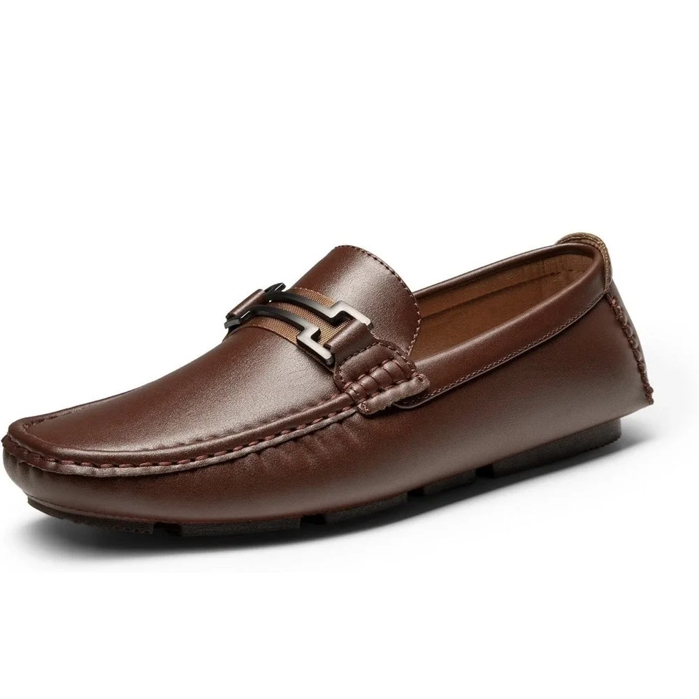 Bruno Marc Men Loafer Shoes Penny Casual Shoes Slip On Driving Shoes Brown 9.5